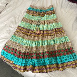 Bohemian maxi skirt